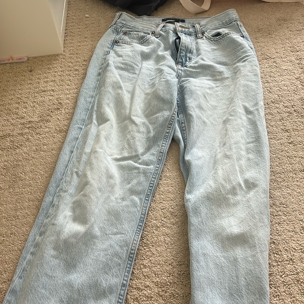 aero light blue straight jeans